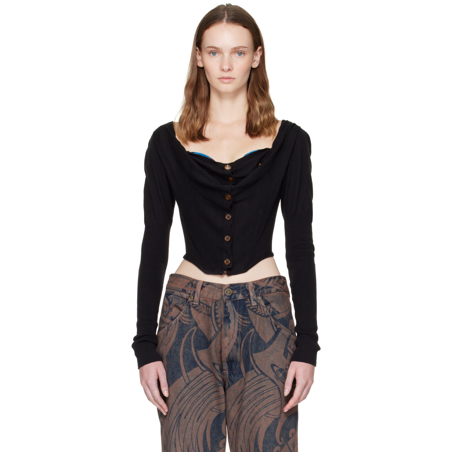 Vivienne Westwood Black Bea Corset Cardigan