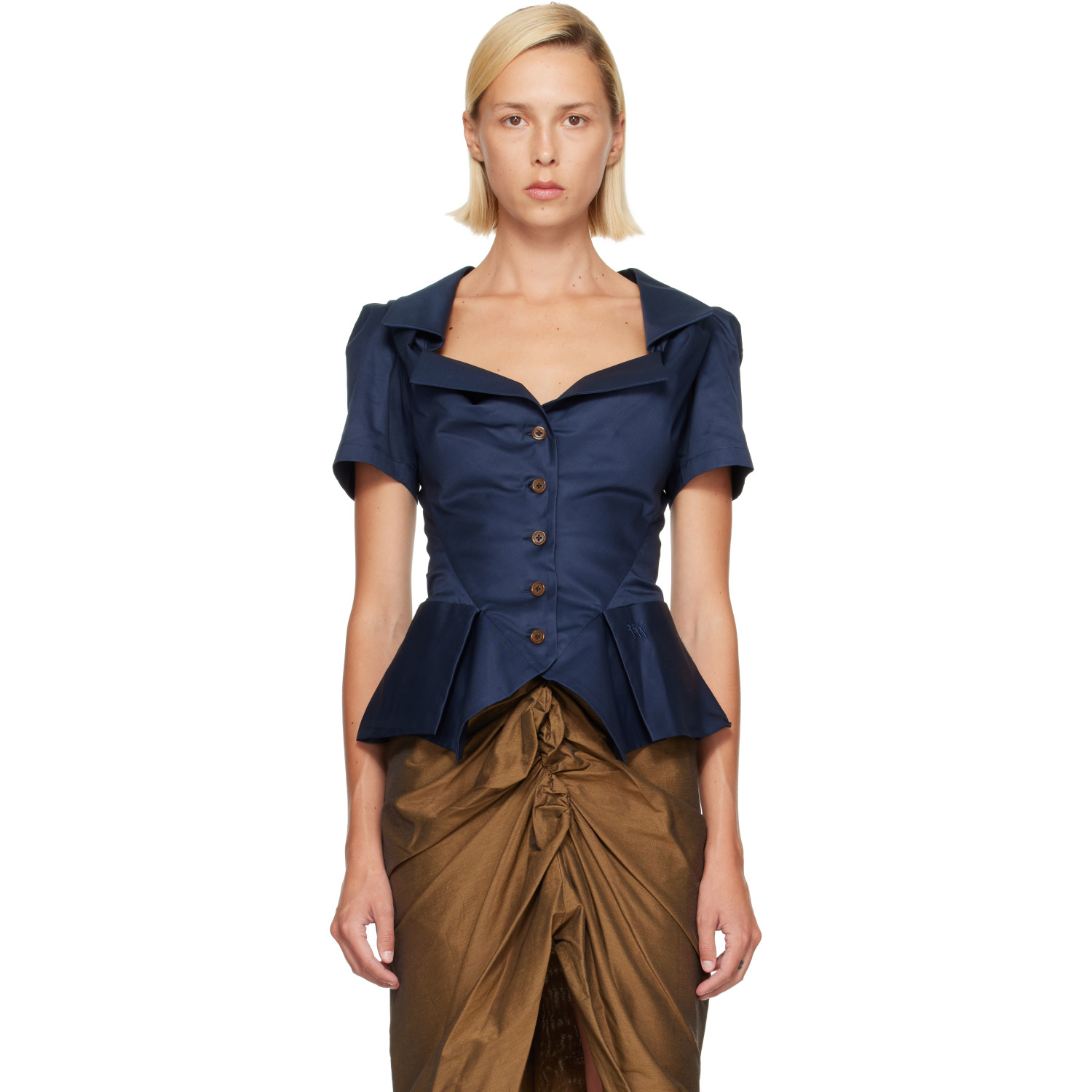 Vivienne Westwood Navy S/S Monday Shirt