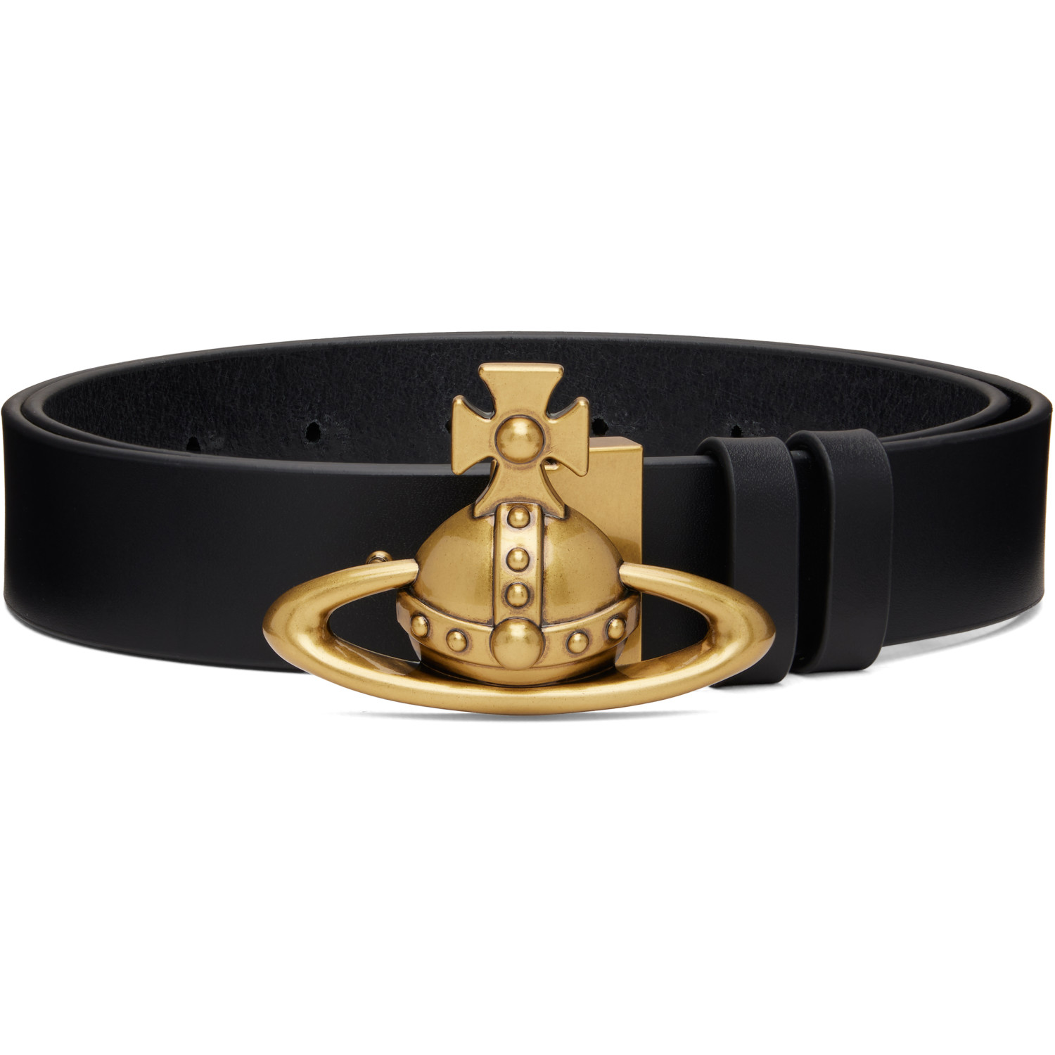Vivienne Westwood Black Orb Buckle Belt