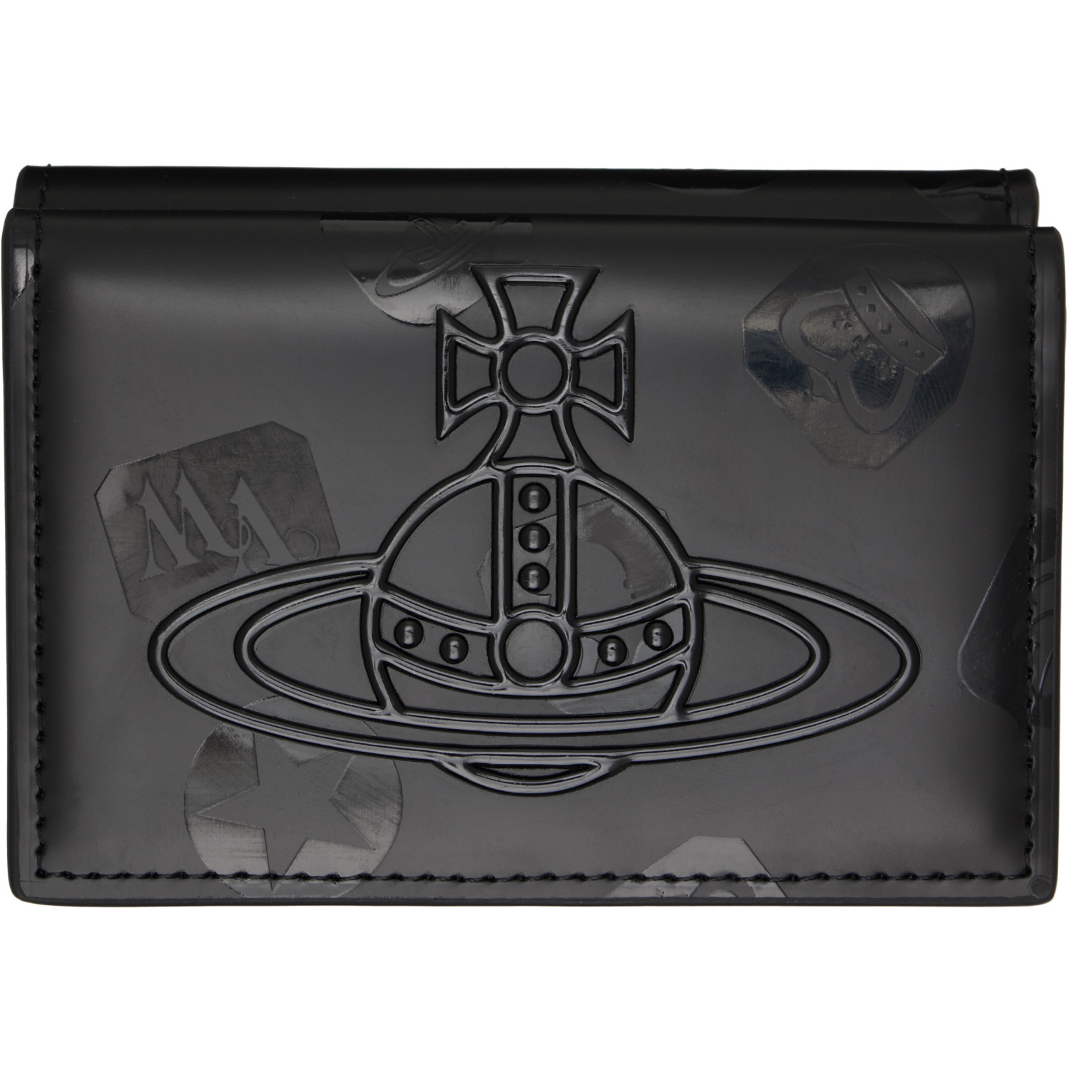 Vivienne Westwood Black Trifold Wallet