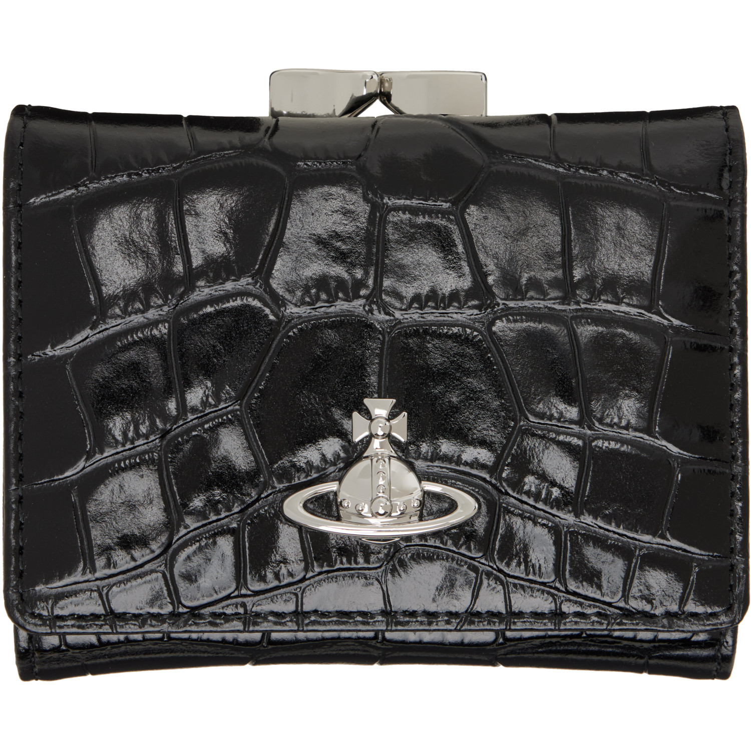 Vivienne Westwood Black Small Frame Wallet