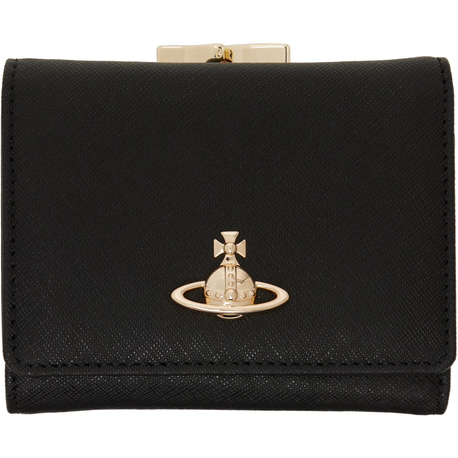 Vivienne Westwood Black Small Frame Wallet
