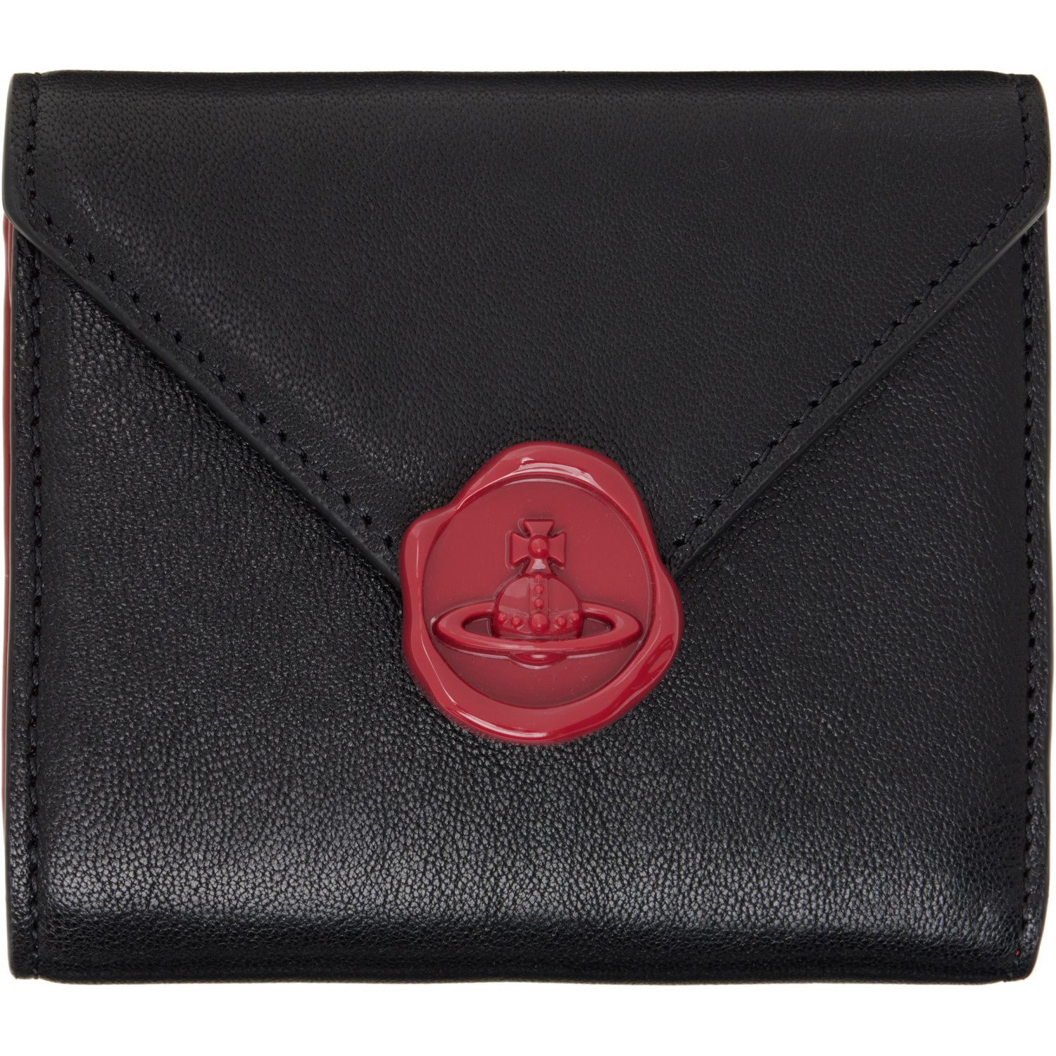 Vivienne Westwood Black Envelope Trifold Wallet