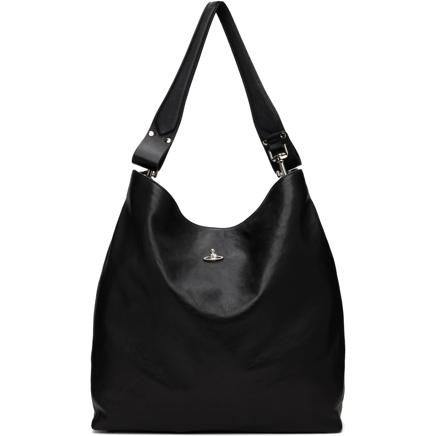 Vivienne Westwood Black Lottie Large Shoulder Tote