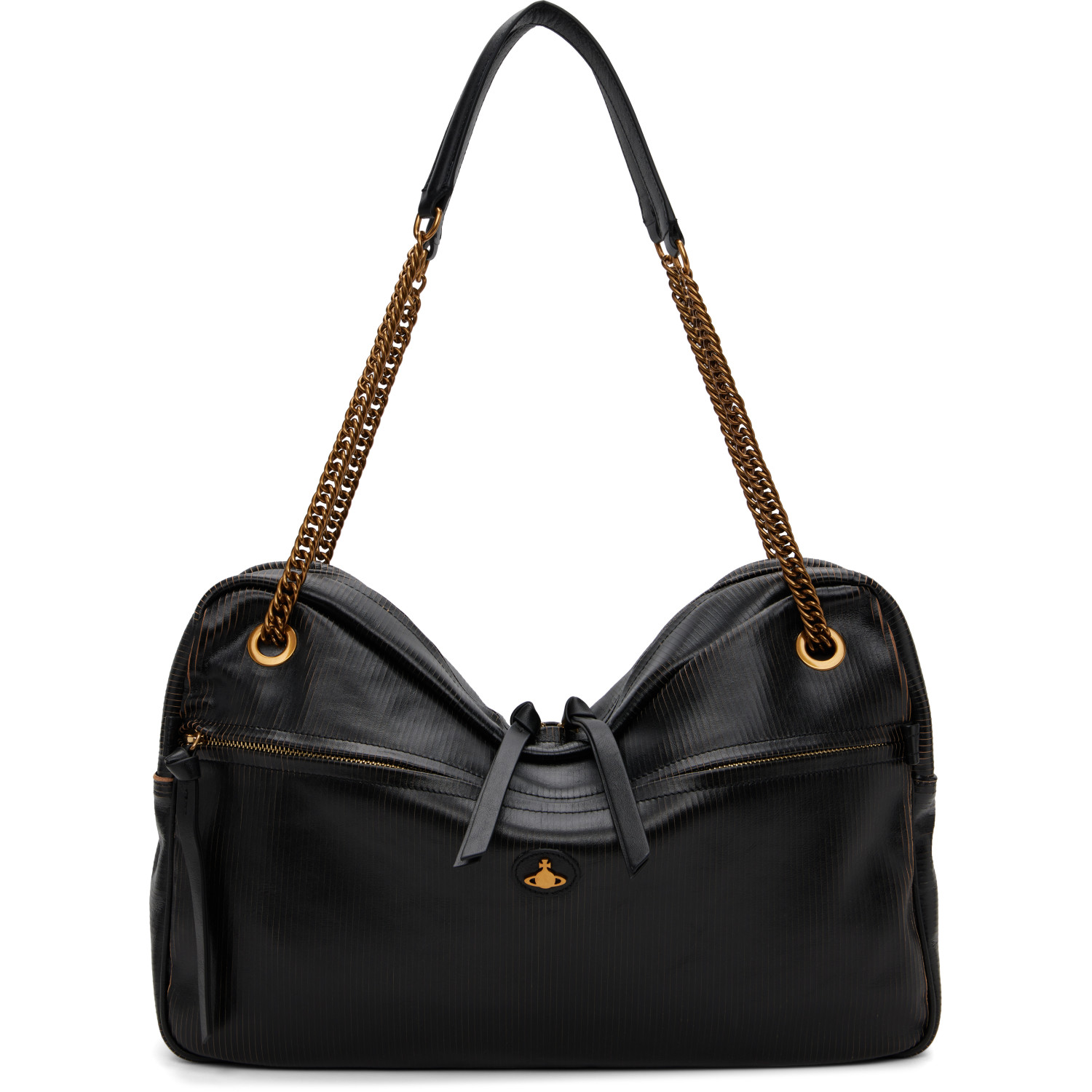 Vivienne Westwood Black Dolce Large Shoulder Bag
