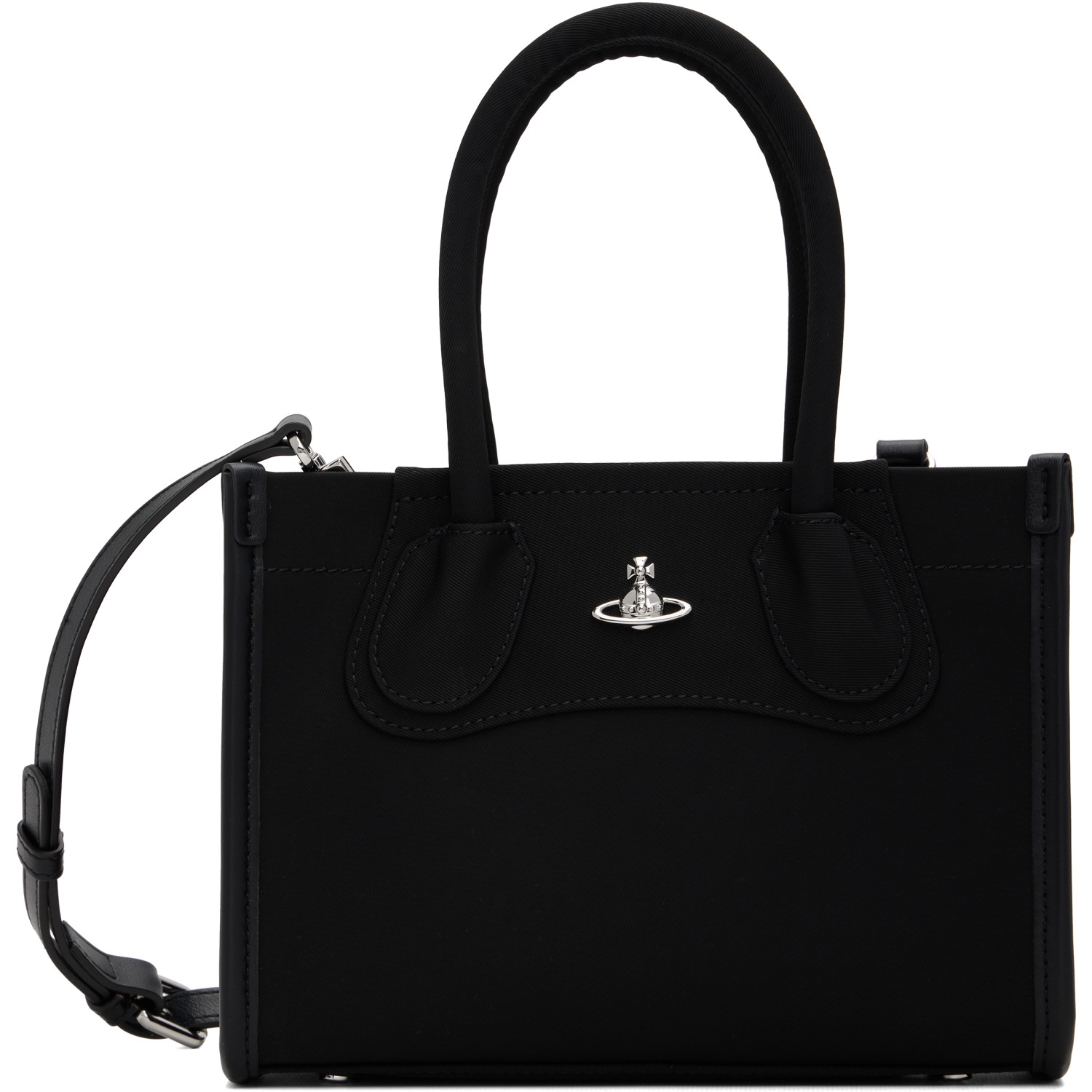 Vivienne Westwood Black Troy Small Crossbody Tote