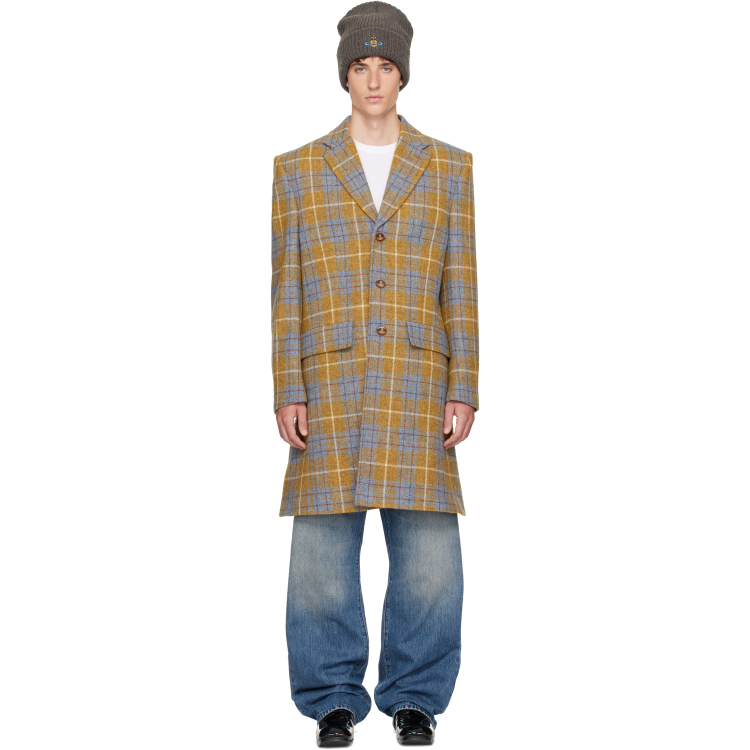 Vivienne Westwood Yellow & Blue Huddersfield Coat