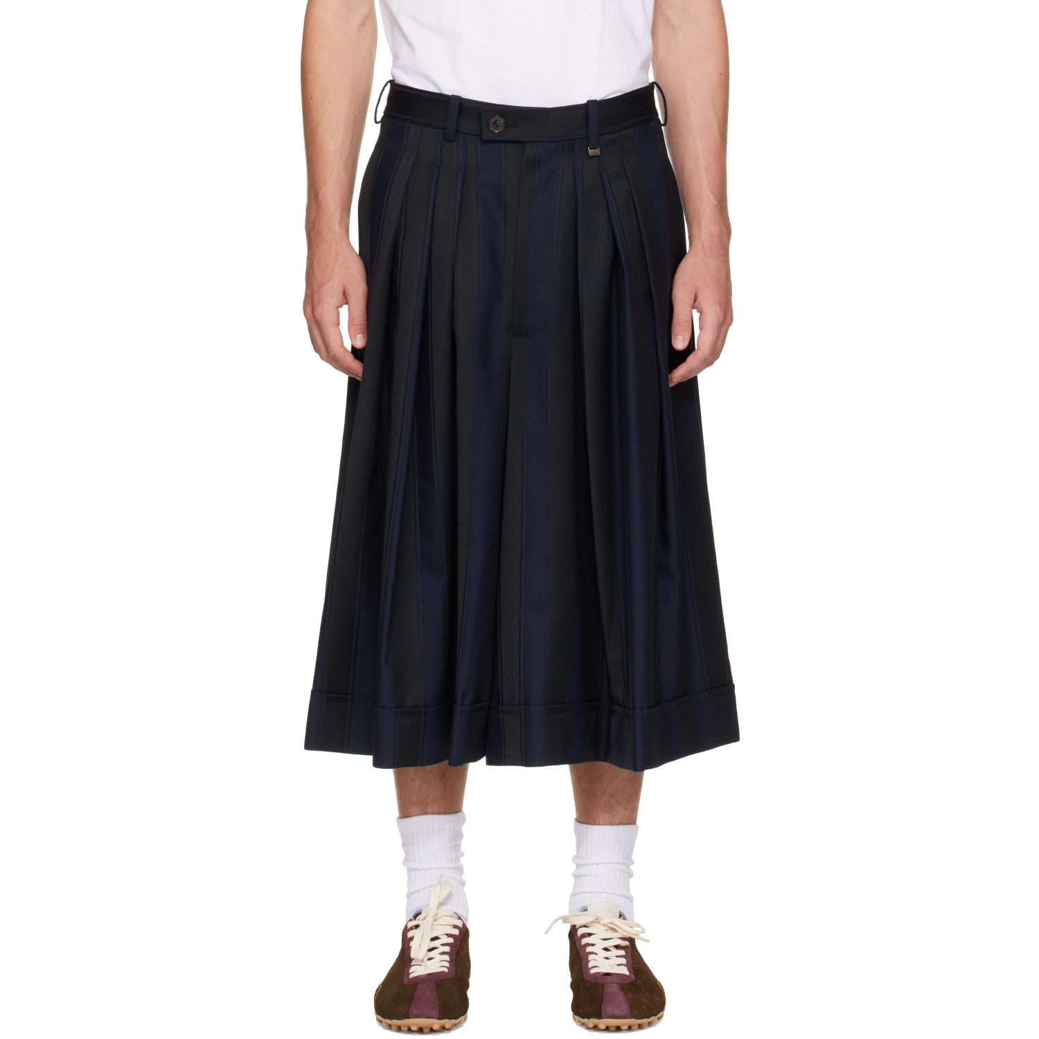 Vivienne Westwood Navy & Gray Culottes Trousers