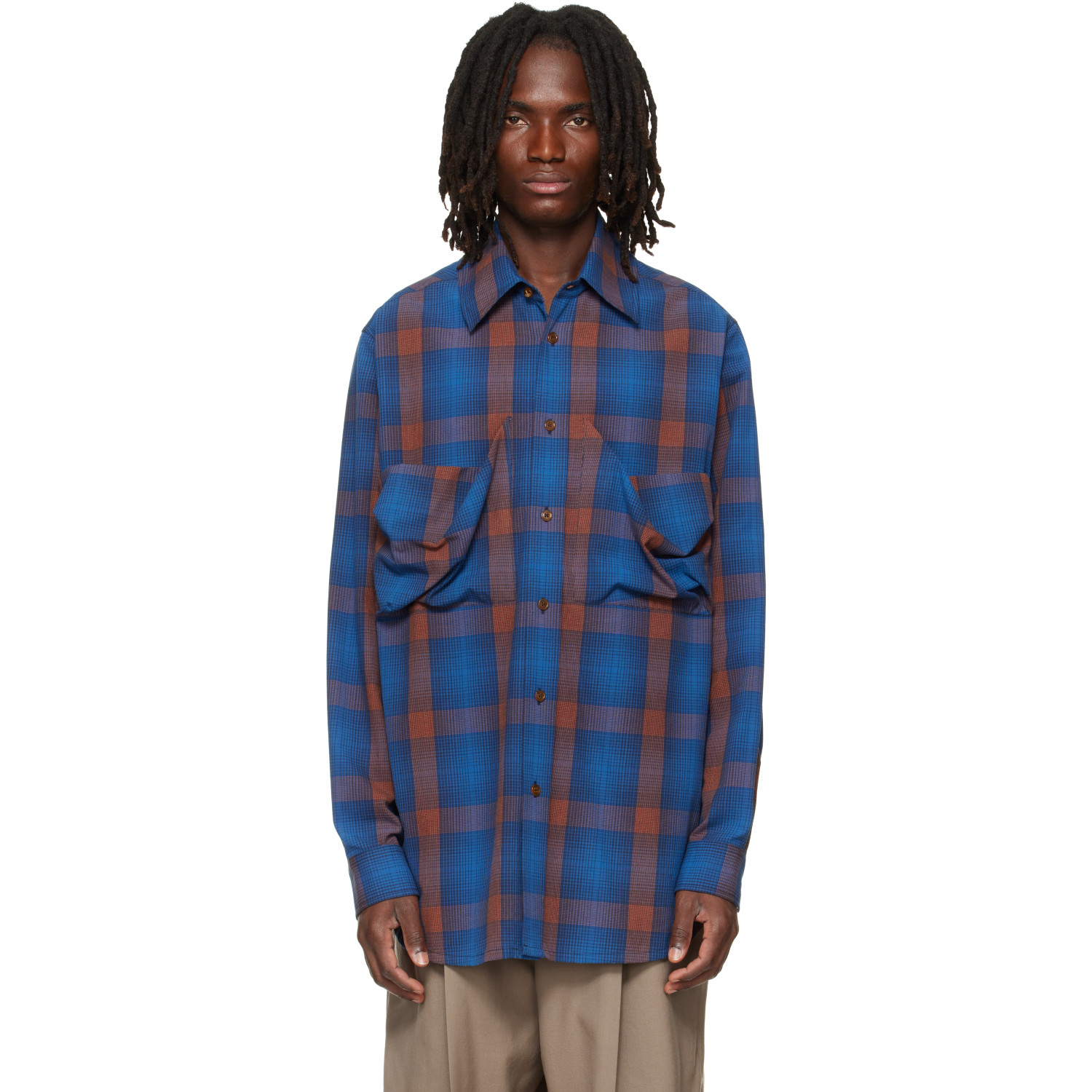 Vivienne Westwood Navy & Orange Achilles Overshirt