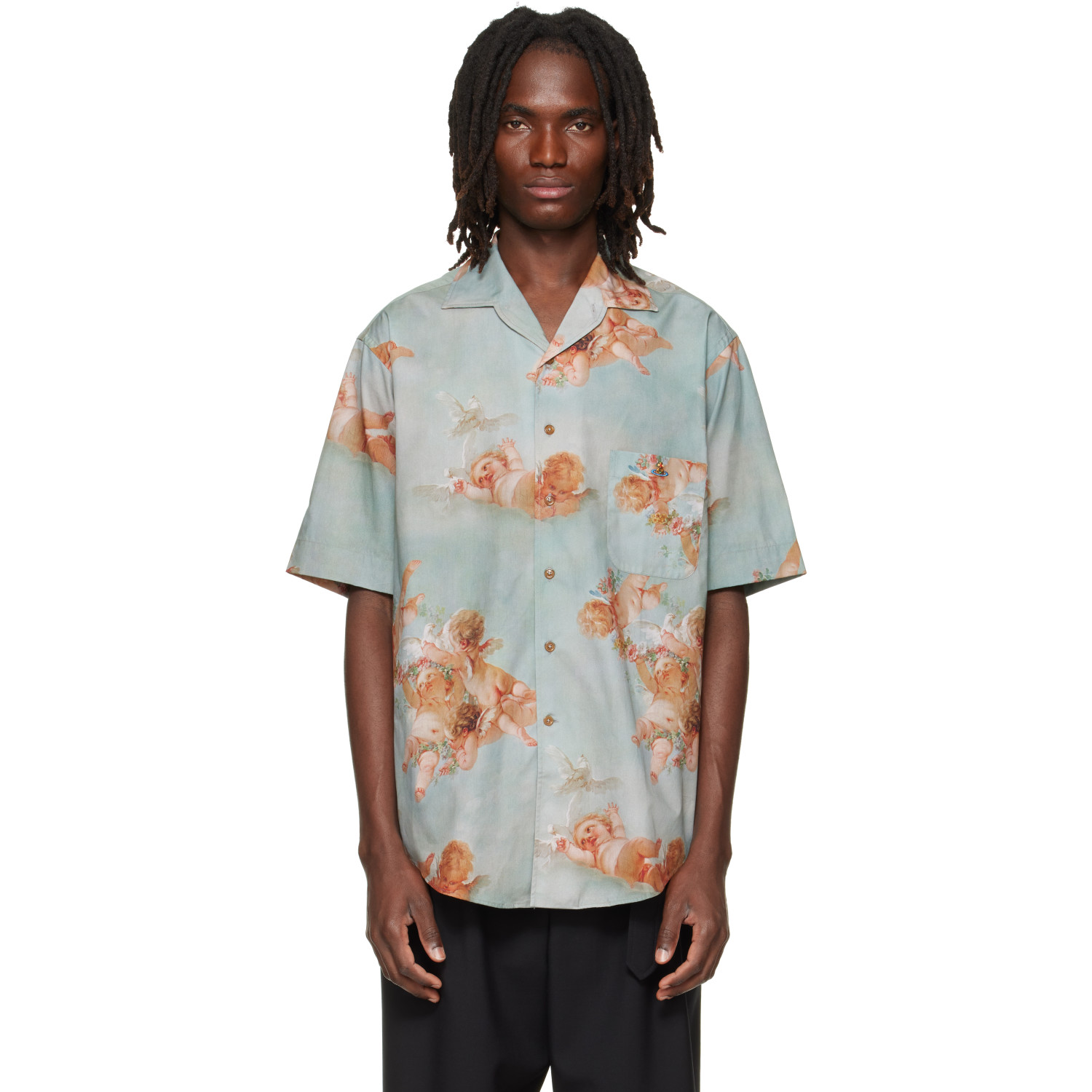 Vivienne Westwood Blue Bowling Shirt