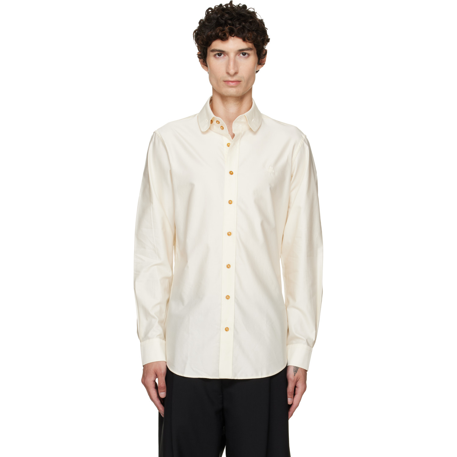 Vivienne Westwood Off-White Two Button Krall Shirt