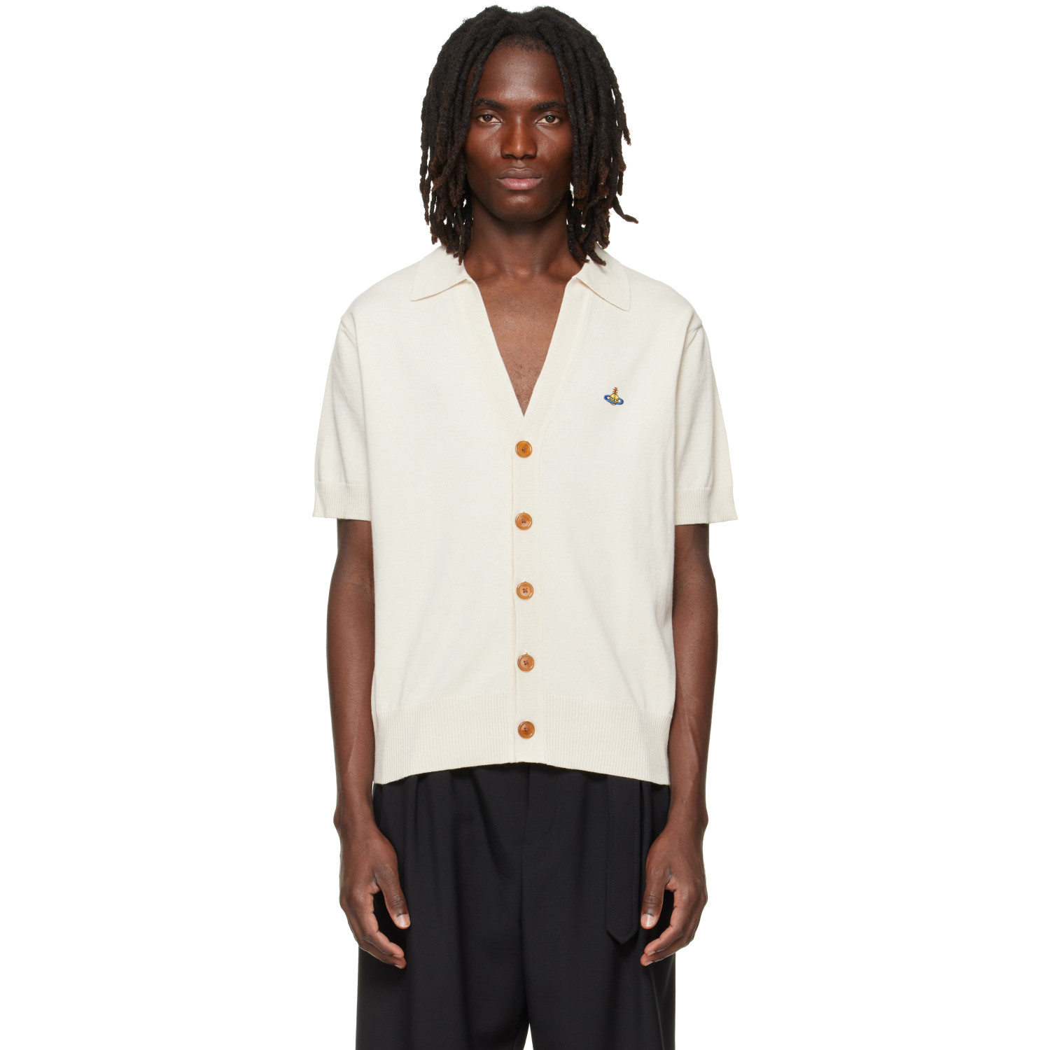 Vivienne Westwood Off-White Polo Cardigan