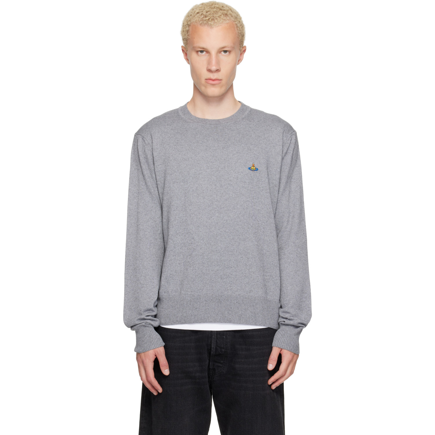 Vivienne Westwood Gray Alex Round Neck Sweater