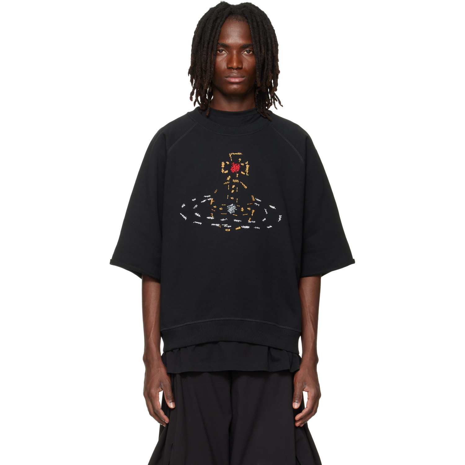 Vivienne Westwood Black Short Sleeve Raglan Sweatshirt