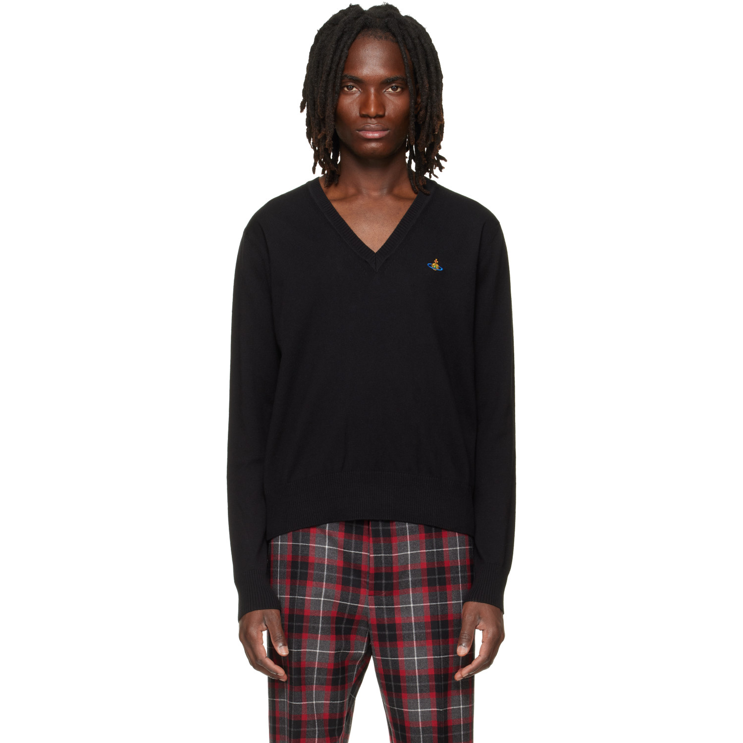 Vivienne Westwood Black Mark V-Neck Sweater