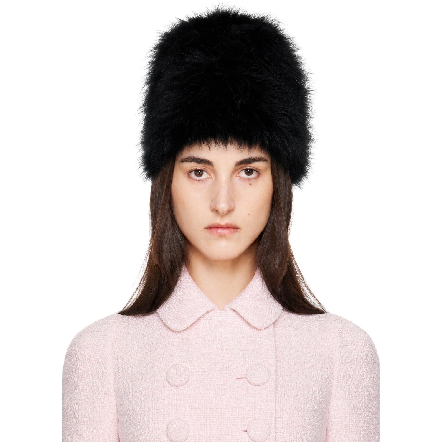 LAURA ANDRASCHKO Black Buckingham Palace Hat