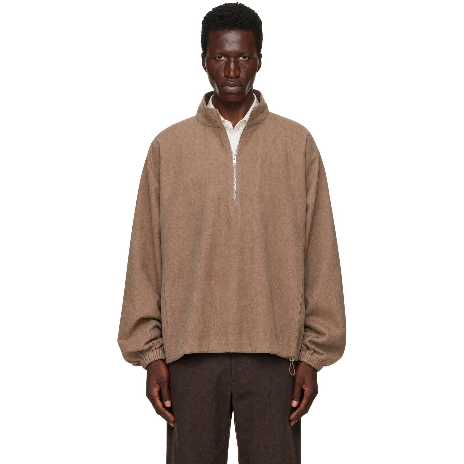 colbo Brown Half Zip Parka
