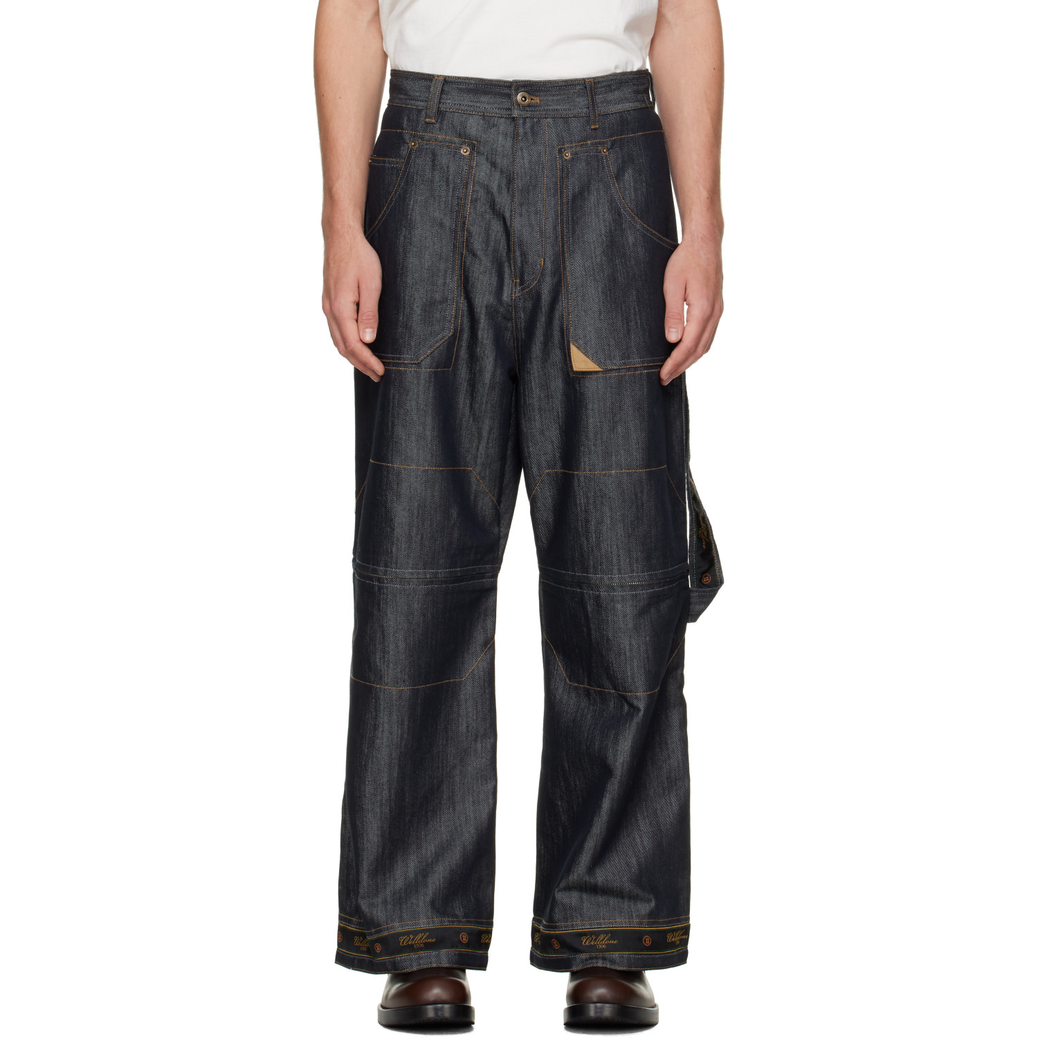 We11done Navy Old School Denim Jeans