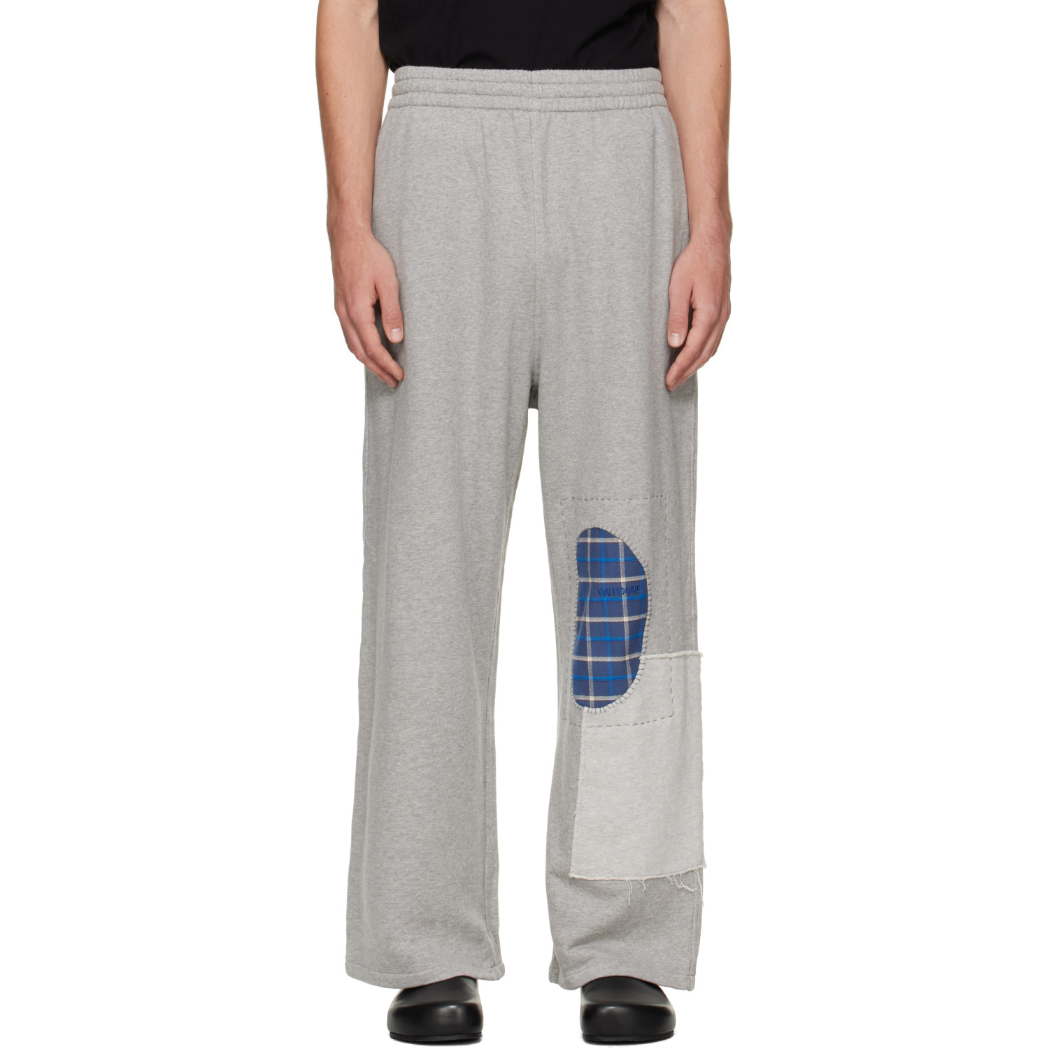 We11done Gray Repaired Sweatpants