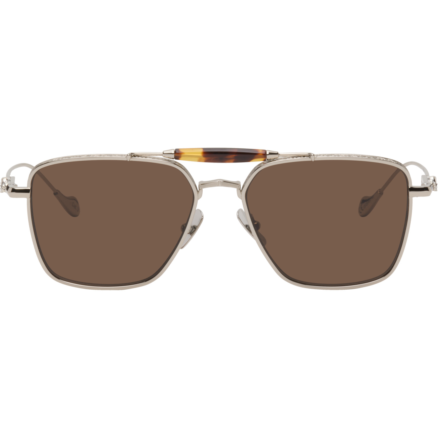 Cutler and Gross Silver The Great Frog Edition Capri Rectangular Sunglasses