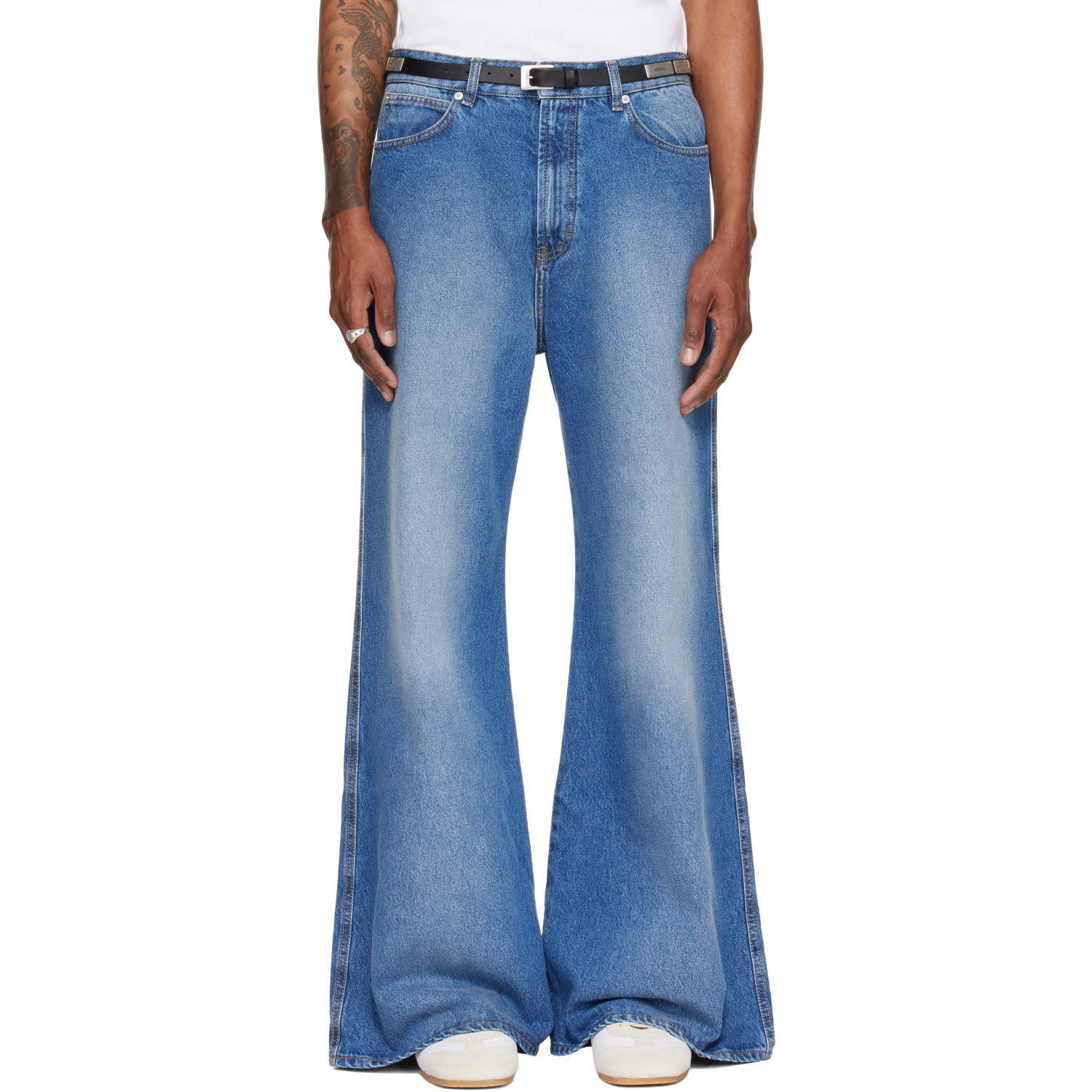 LU'U DAN Blue Denim Phat Jeans