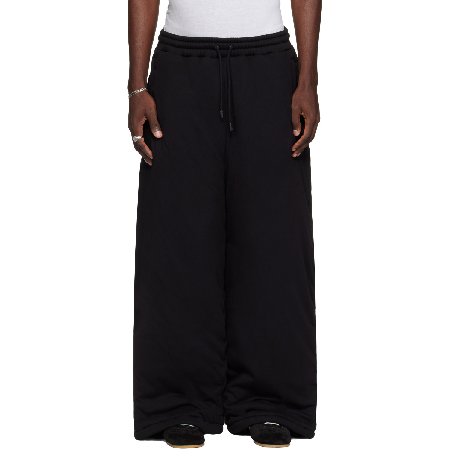 LU'U DAN Black Wadded Bontans Sweatpants