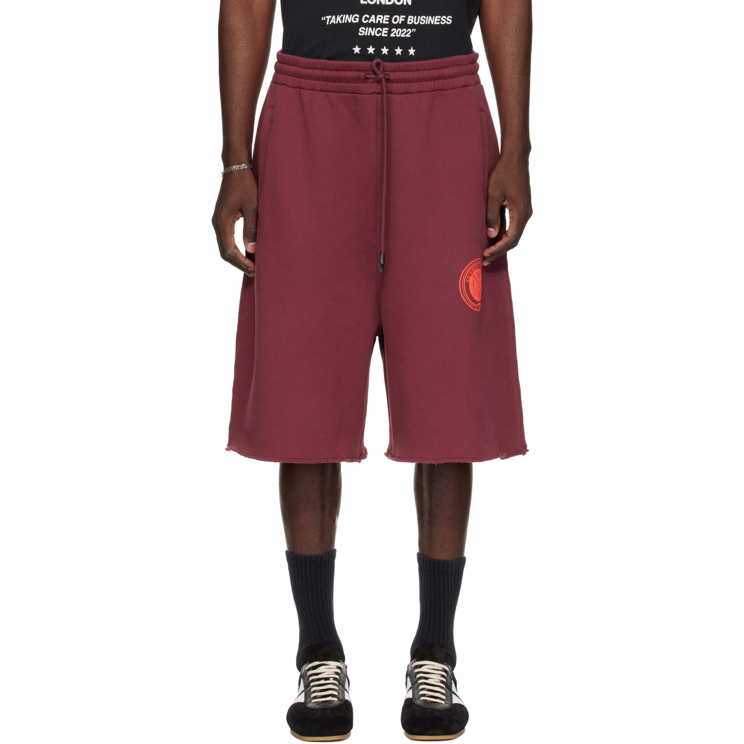 LU'U DAN Burgundy Zoku Shorts