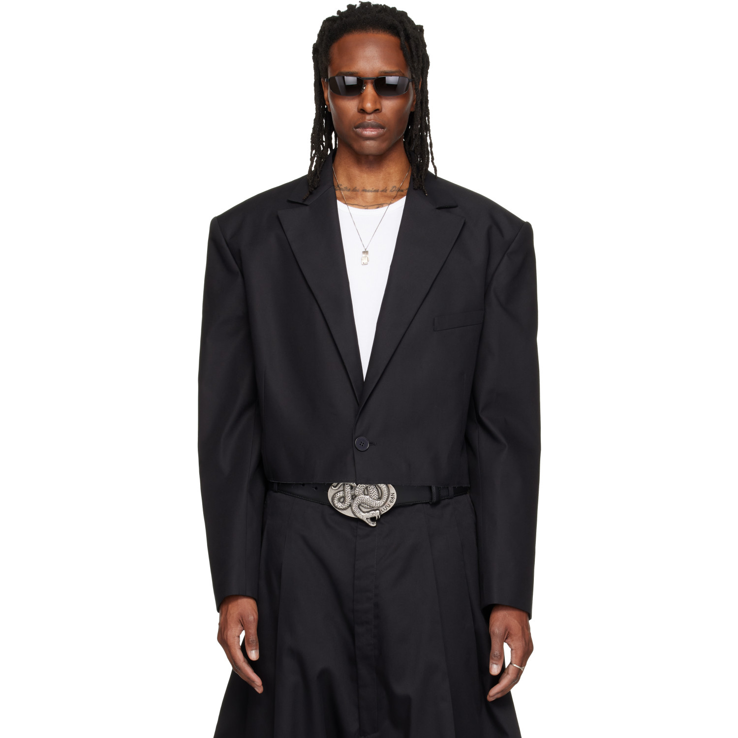 LU'U DAN Black Slashed Blazer