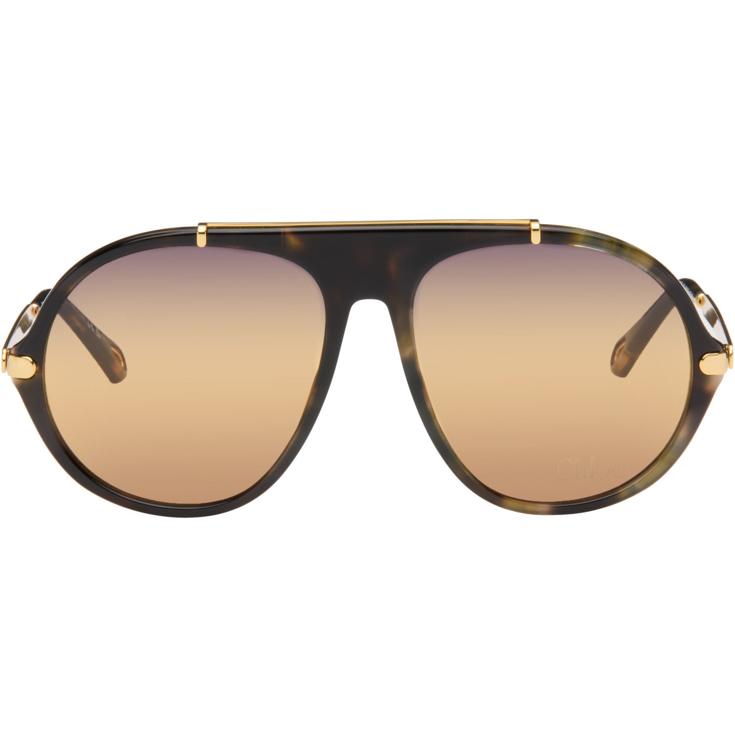 Chloé Tortoiseshell Aviator Sunglasses
