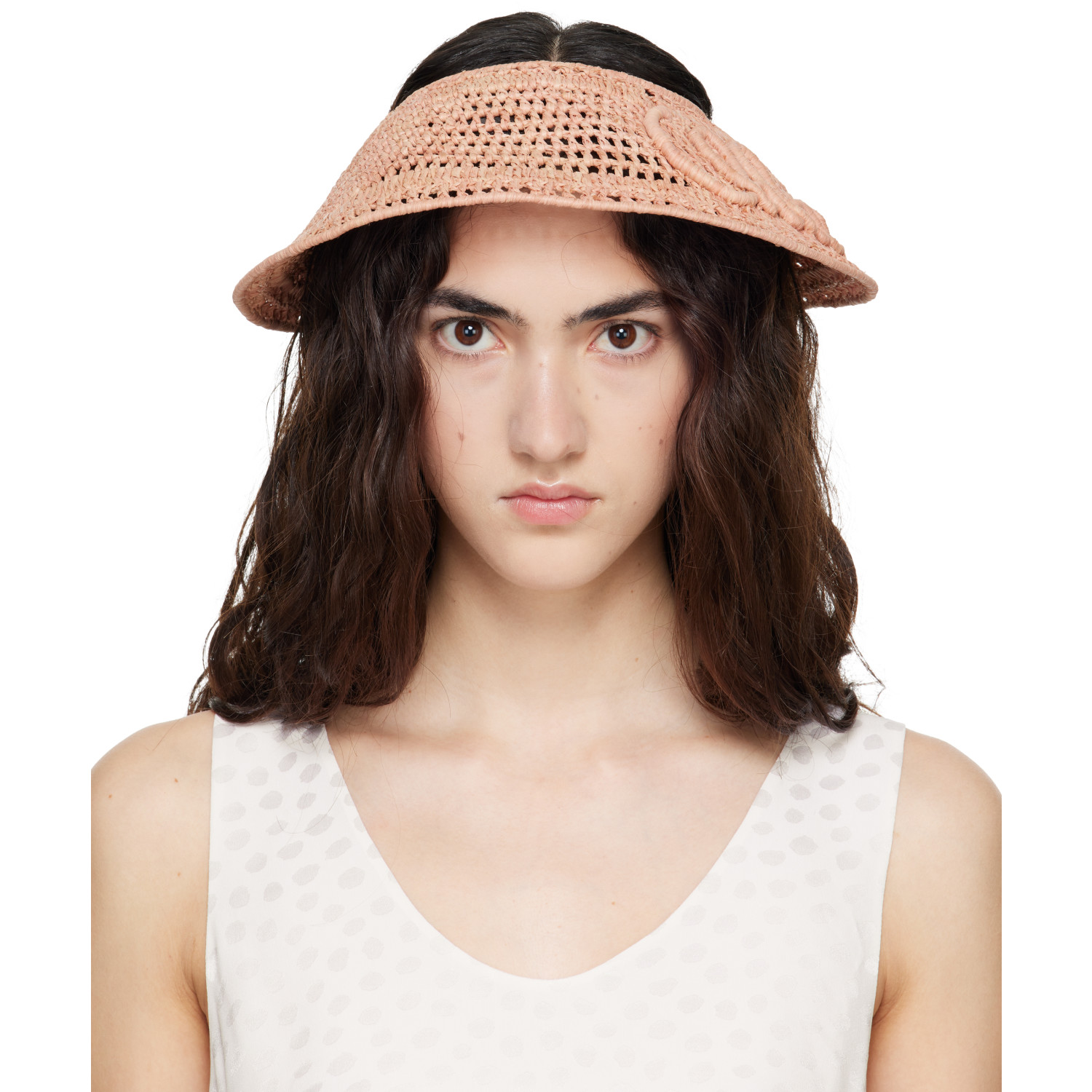 Chloé Beige 'The Chloé Raffia' Visor