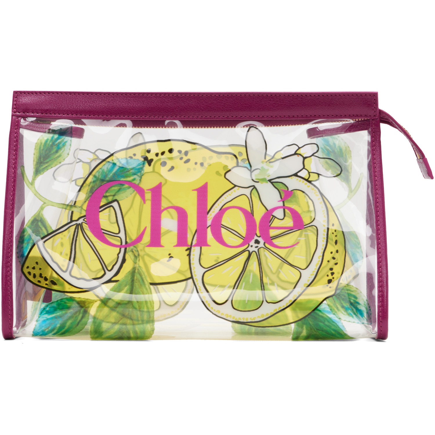 Chloé Pink & Yellow 'Chloé Soleil' Zipped Pouch