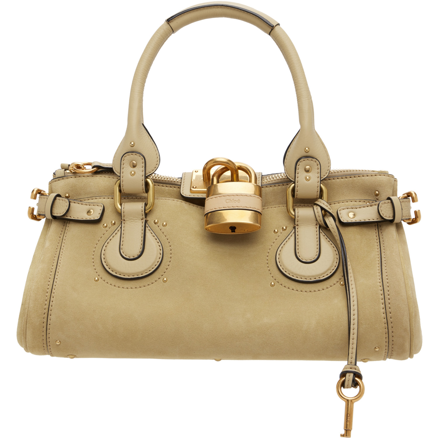 Chloé Beige Paddington Suede Bag