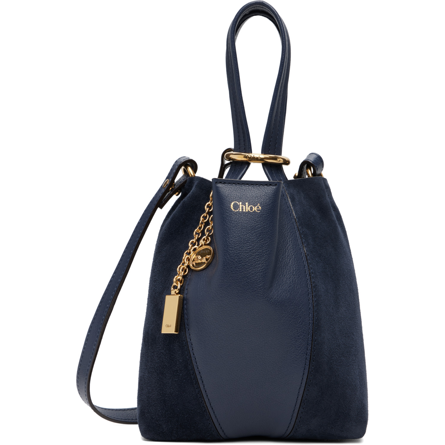 Chloé Navy Small 'Chloé Spin' Tote