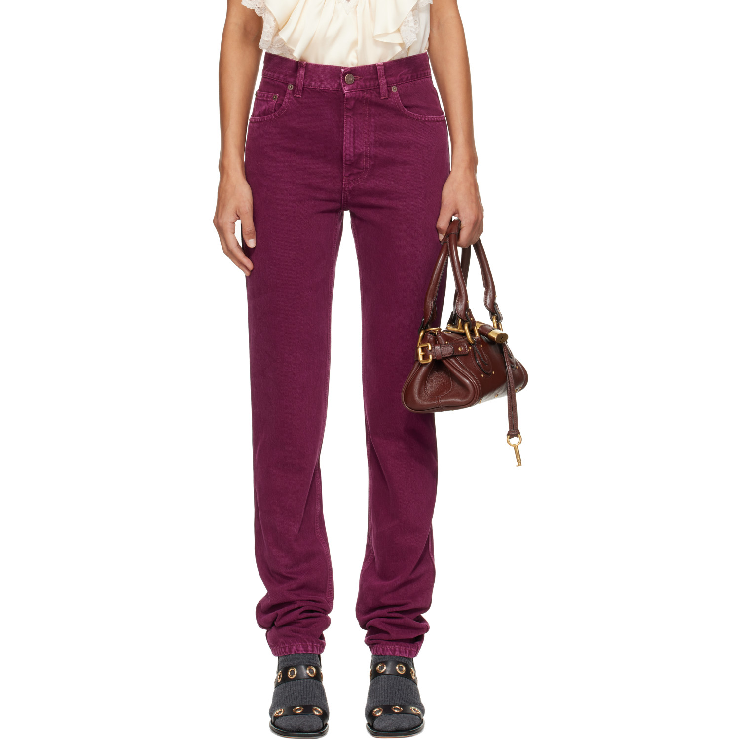 Chloé Purple Slim Denim Jeans