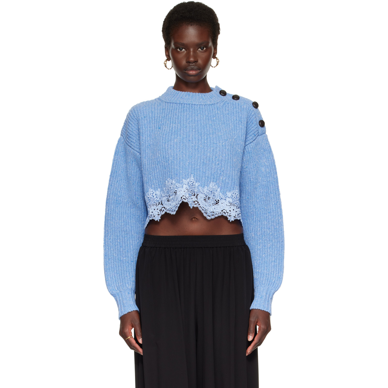 Chloé Blue Cropped Sweater