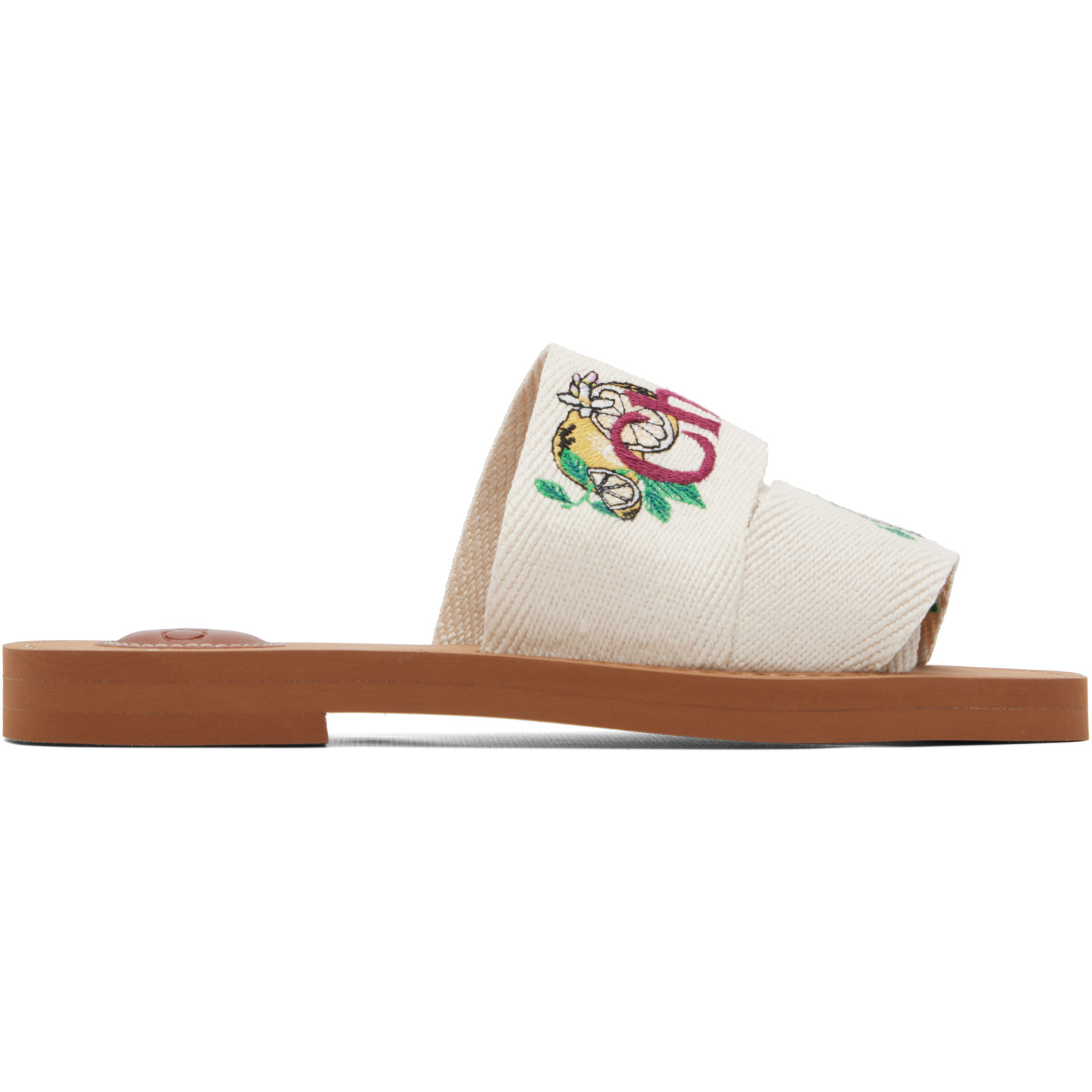 Chloé Beige Woody Mule Sandals