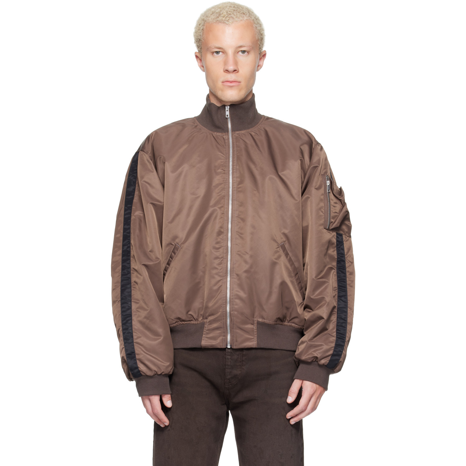 ALEXANDER DIGENOVA Brown RL Bomber Jacket