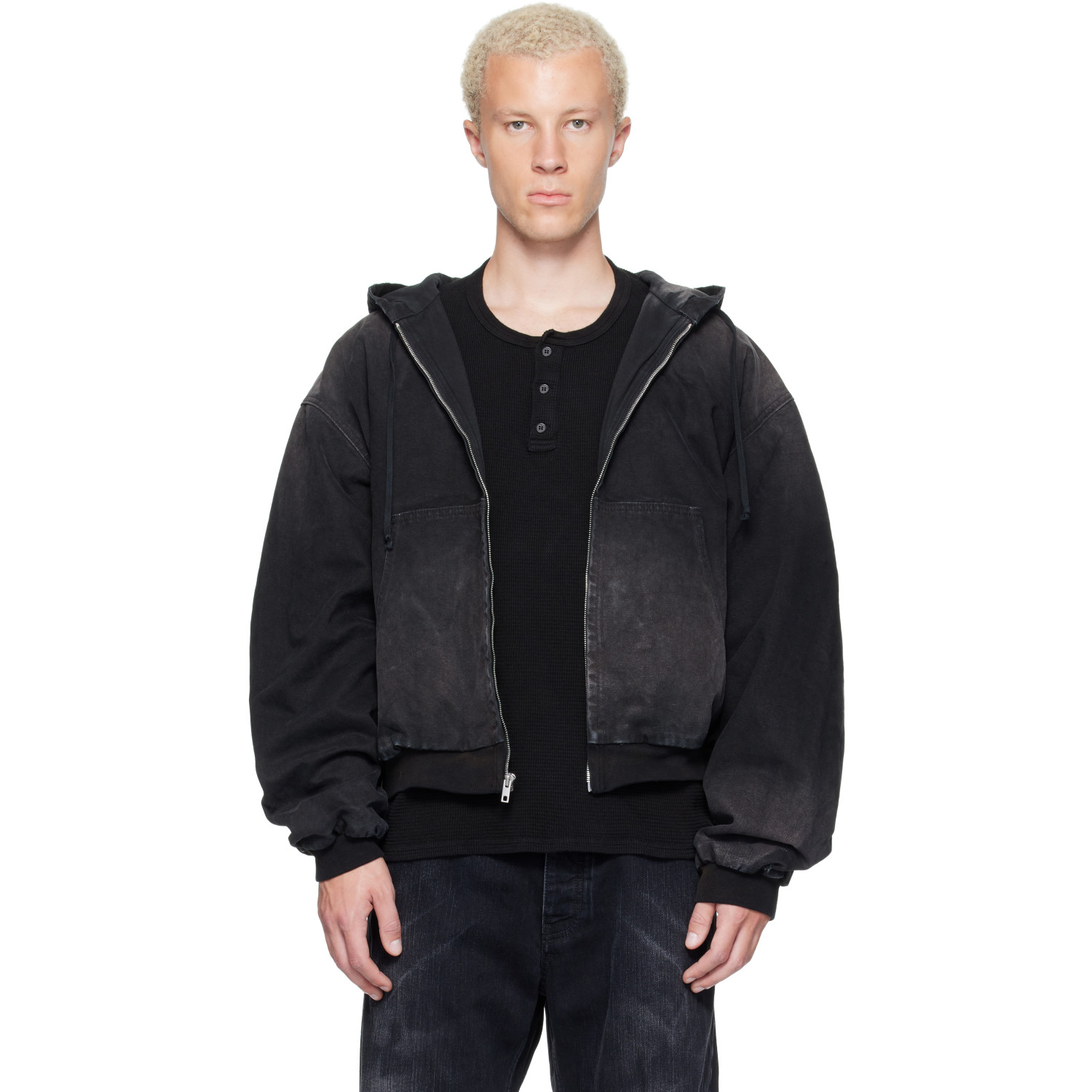 ALEXANDER DIGENOVA Black Underground Canvas Jacket