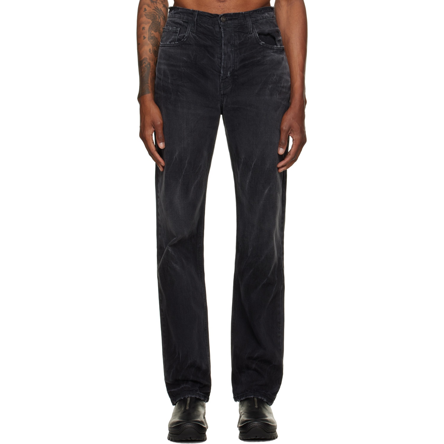 ALEXANDER DIGENOVA Black Straight Leg Jeans