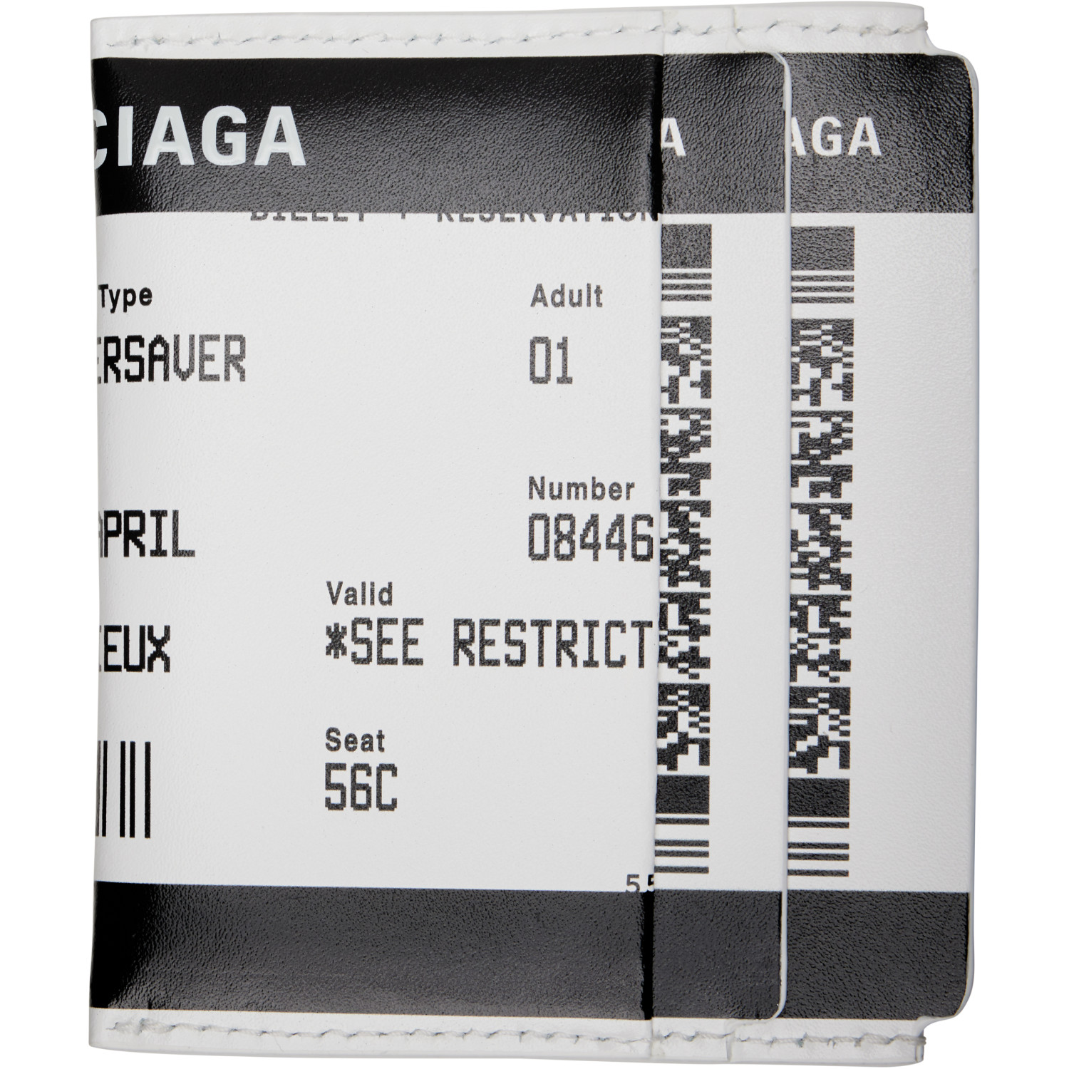 Balenciaga White Passport Boarding Card Holder