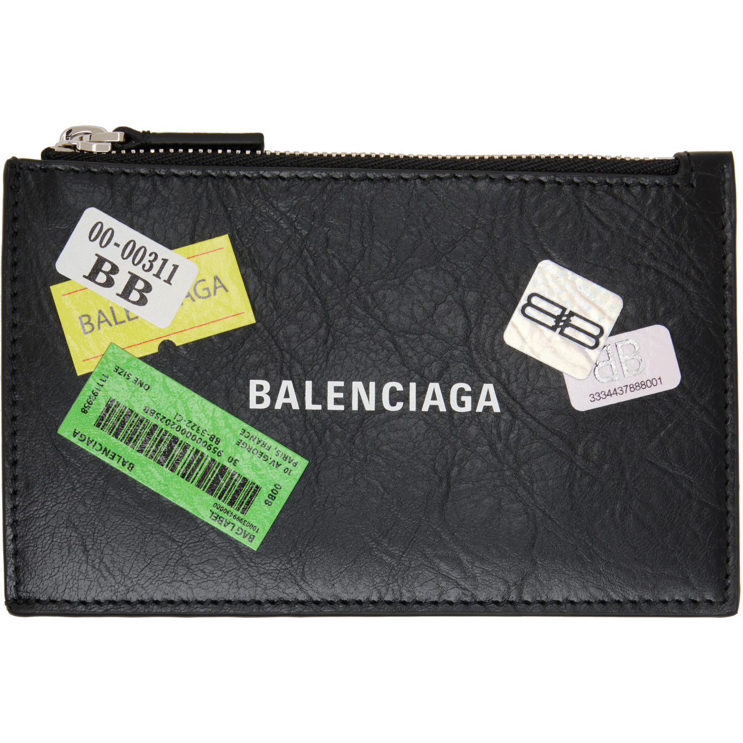 Balenciaga Black Cash Large Long Card Holder