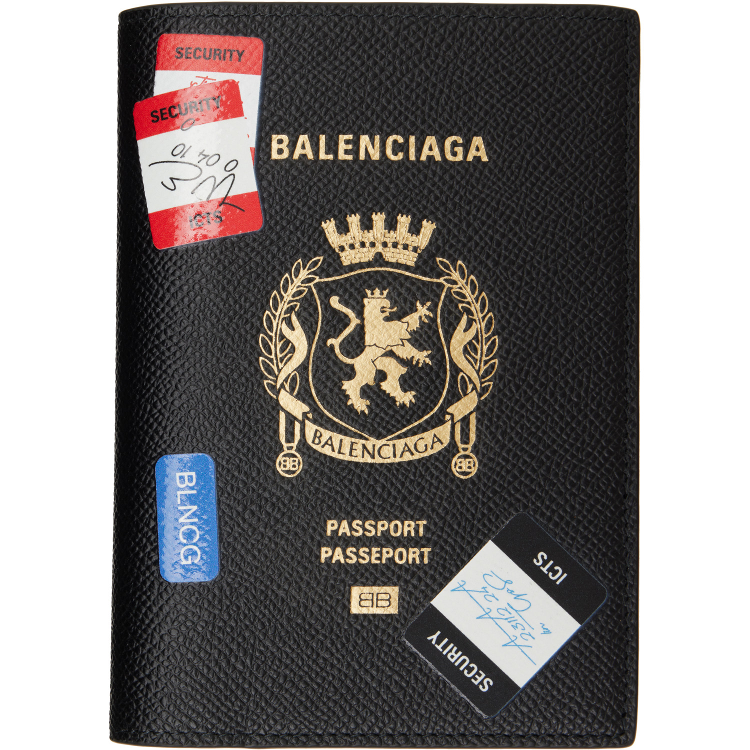 Balenciaga Black Calfskin Passport Holder