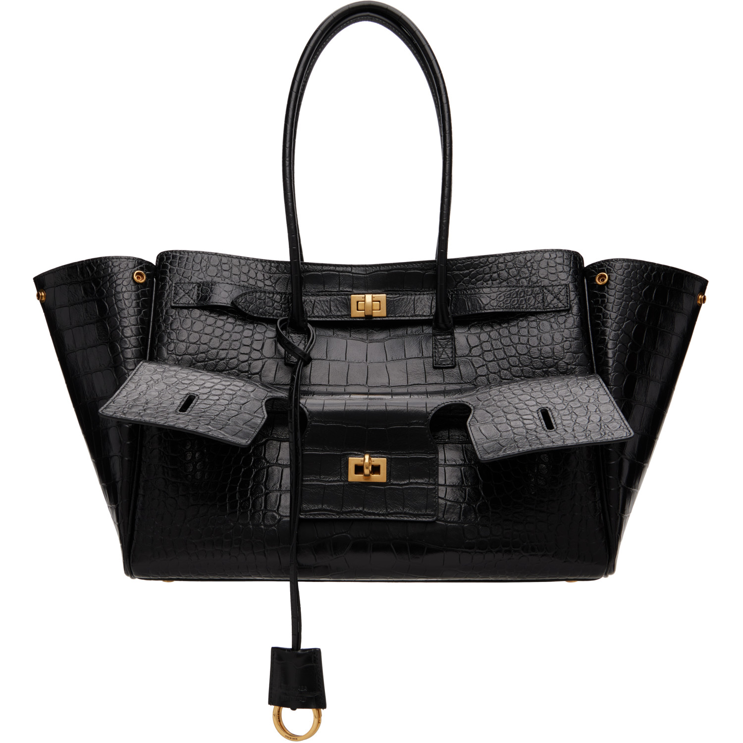 Balenciaga Black Bel Air M Carry All Bag