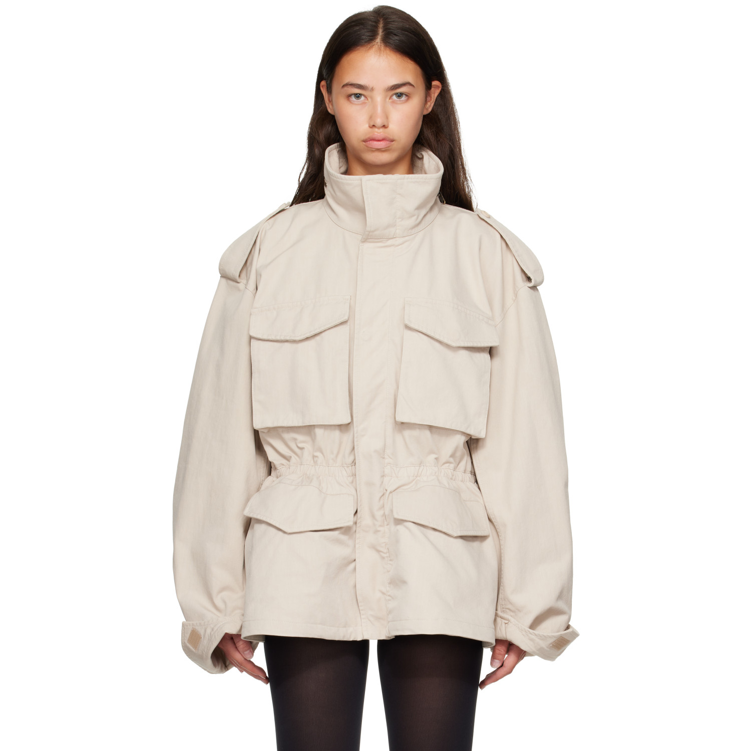 Balenciaga Beige Hourglass Parka