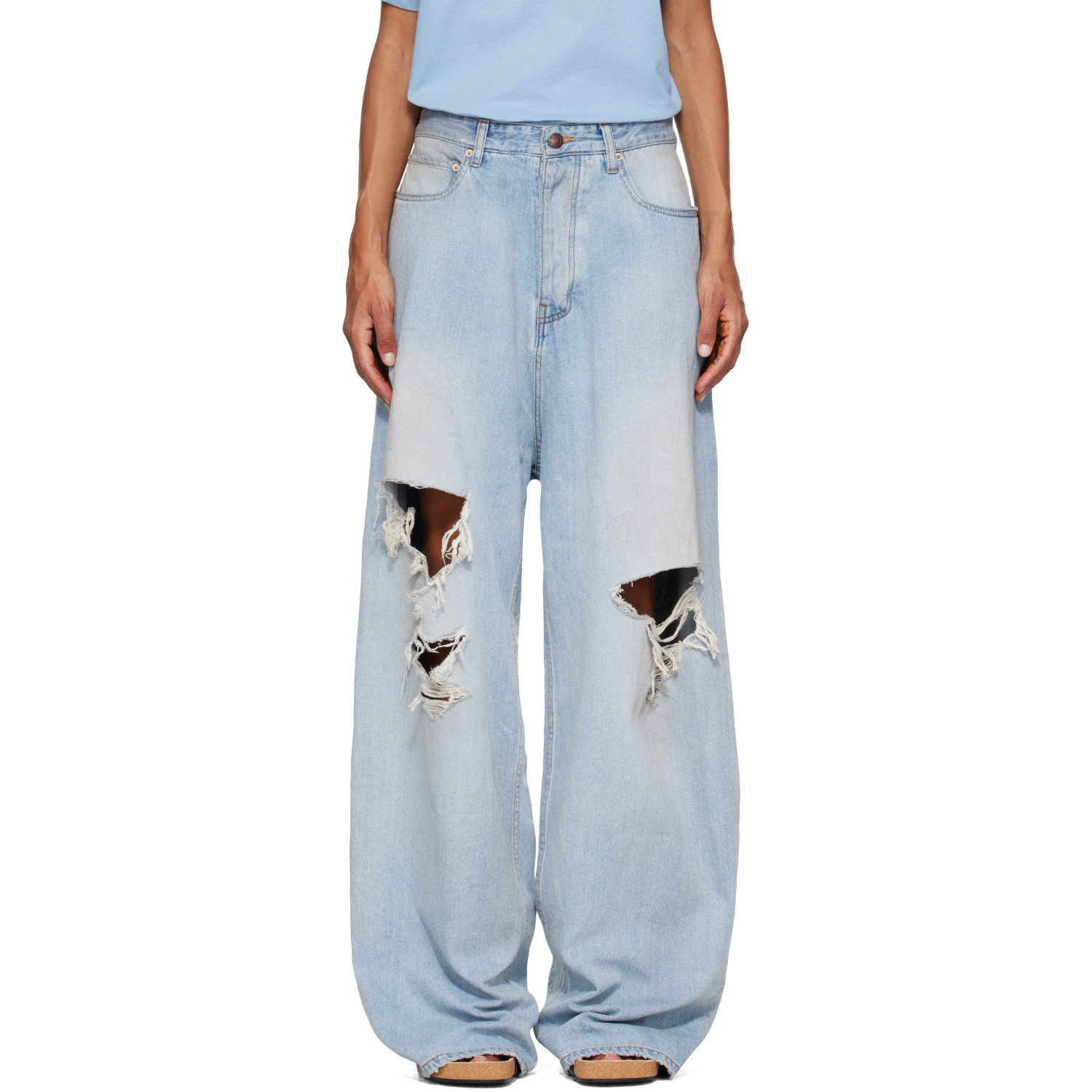 Balenciaga Blue Baggy Jeans