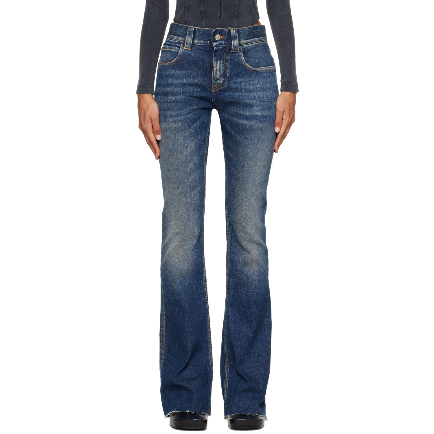 Balenciaga Blue Slim Fit Bootcut Jeans