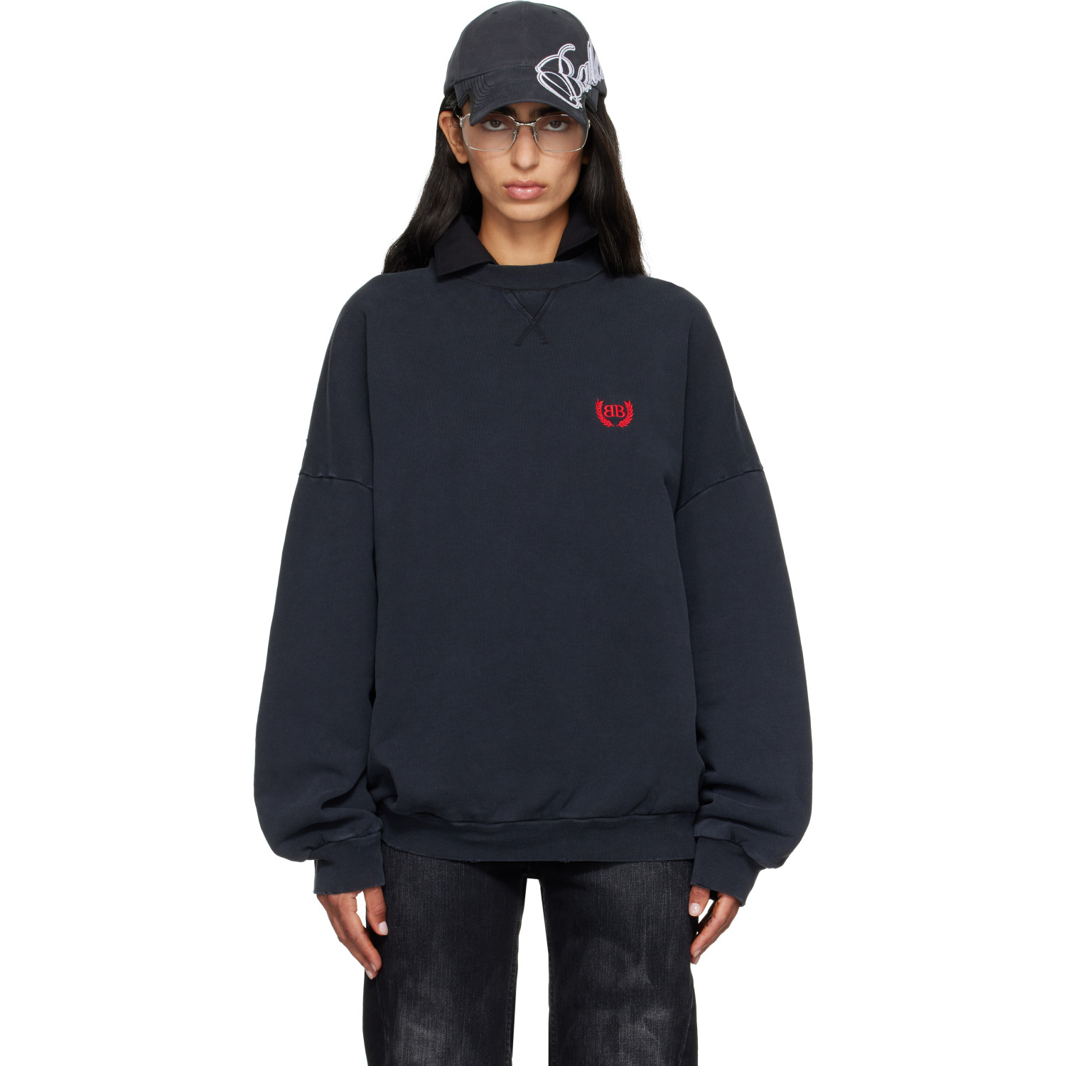 Balenciaga Black Crewneck Sweatshirt