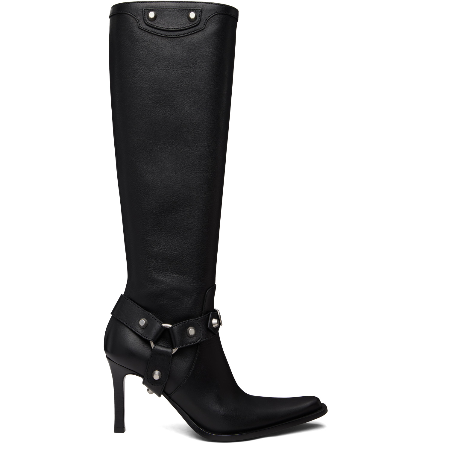 Balenciaga Black City Harness Tall Boots