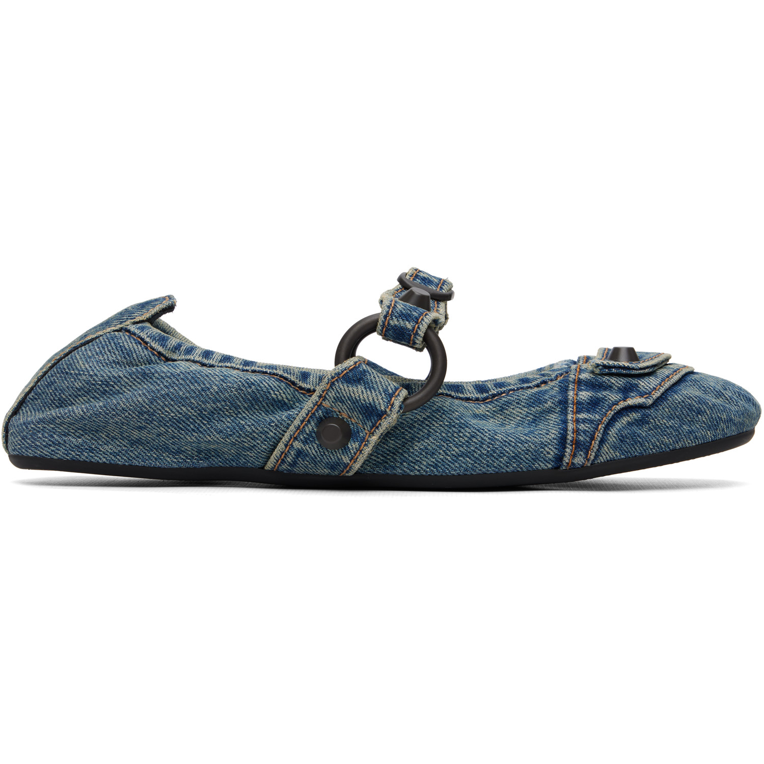 Balenciaga Blue City Ballerina Flats