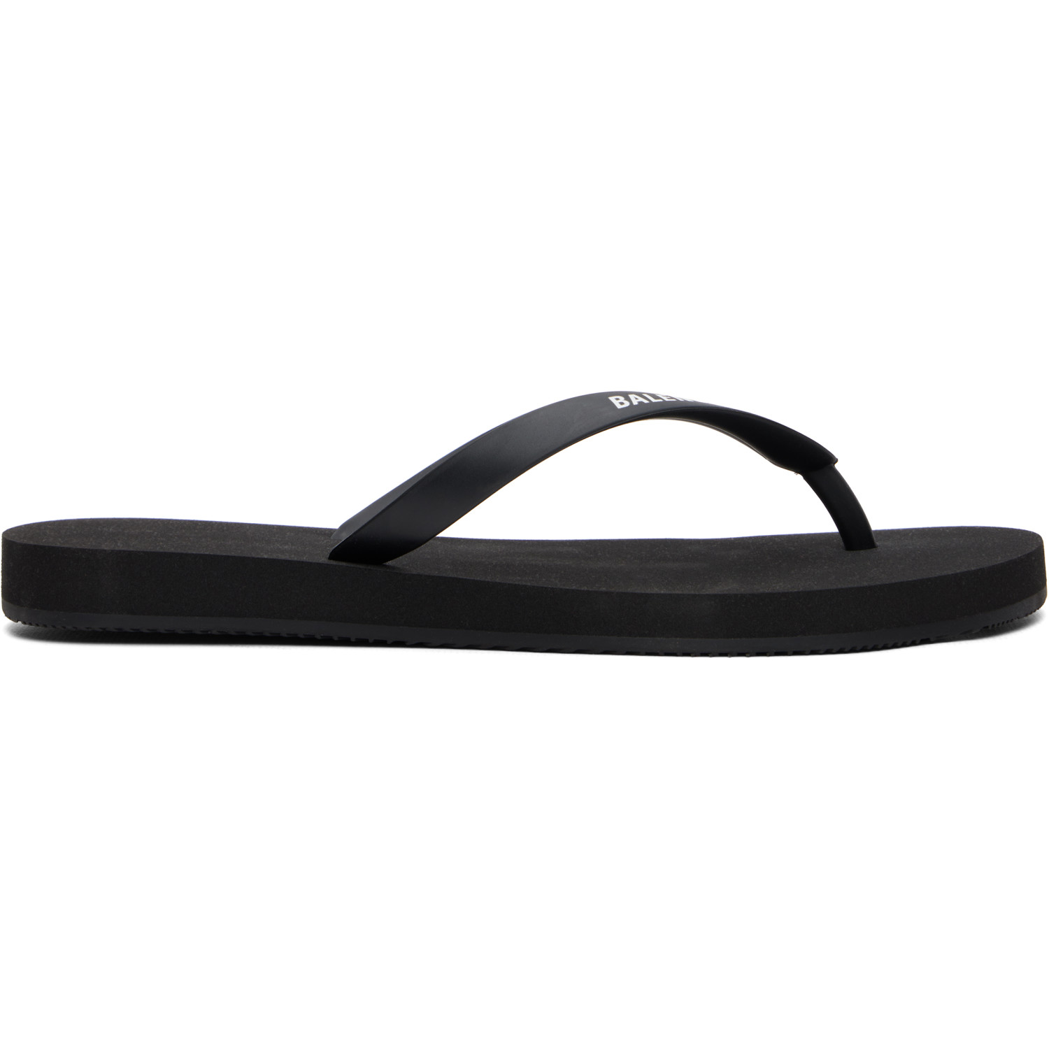 Balenciaga Black Logo Flip-Flops